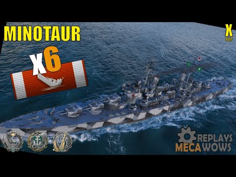 Minotaur 6 Kills & 114k Damage | World of Warships Gameplay
