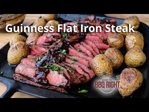 Guinness Flat Iron Steak on the Grill