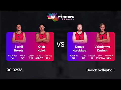 13:30 O. Kulyk / S. Borets - D. Korobkov / V. Kushch 21.06.2022 | Winners Beach Volleyball