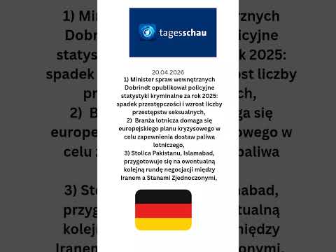 Niemiecki dziennik telewizyjny @Tagesschau 20 kwietnia