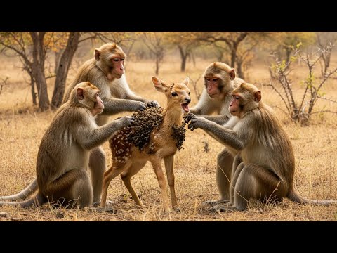 Heroic Rescue Team Saves Brave Baby Deer And Panda From Swarm of Bees 🐒🐝