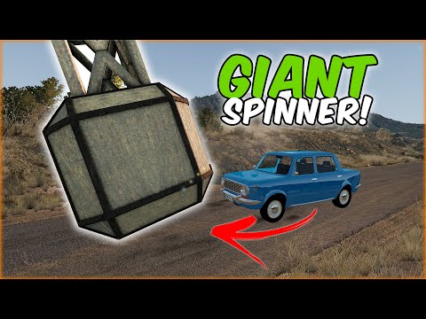 CARS vs GIANT Spinner in BeamNG Drive! Car Crash Compilation