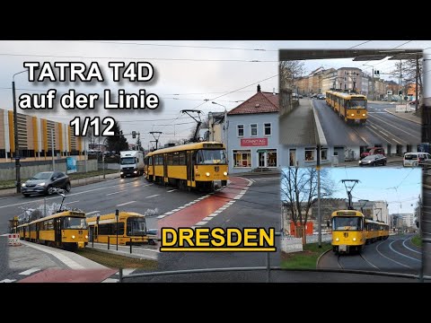 Tatra Straßenbahnen Dresden - Tatra  auf der Linie 1/12