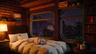 Rainy Train Ride | Minecraft Music & Soft Rain Sounds for Sleeping | 10 Hours