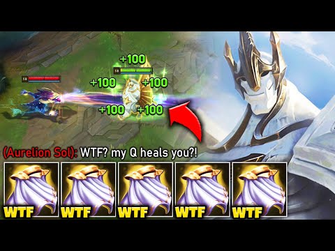 I played an ILLEGAL Galio build and Aurelion Sol abilities literally heal me