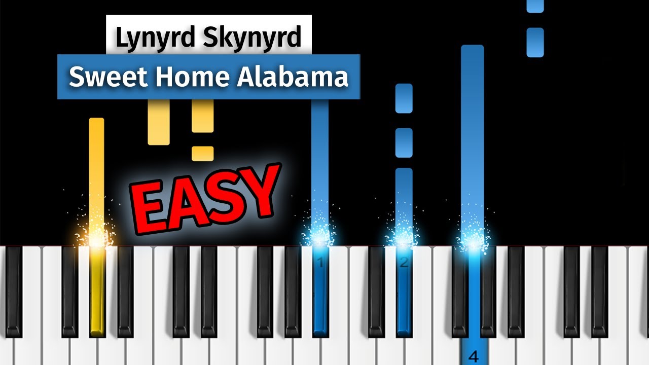 Lynyrd Skynyrd - Sweet Home Alabama - EASY Piano Tutorial
