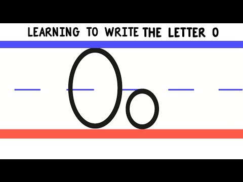 Write the letter o - abc writing for kids - alphabet handwriting by 123abctv