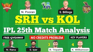 SRH vs KKR Dream11 Team | SRH vs KOL Dream11 Prediction | IPL 2022 Match | SRH vs KKR Dream11 Today