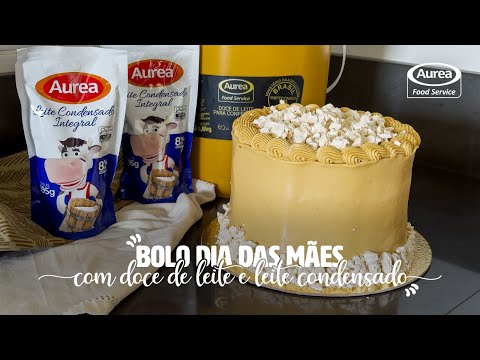 BOLO RECHEADO - COM DOCE DE LEITE E LEITE CONDENSADO AUREA