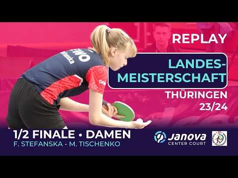 [1/2 Finale Damen] Tischtennis Landesmeisterschaft TTTV: Stefanska QTTR 1850 – Tischenko 1681 QTTR