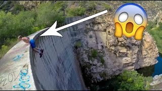 Hanging from 300 Foot Cliff - In 4k!