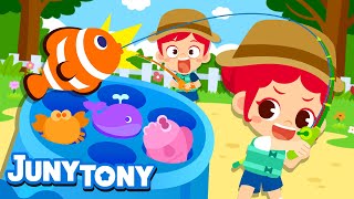 Once I Caught a Fish Alive | Let’s Go Fishing | Fishing Song | Nursery Rhymes &amp; Kids Songs| JunyTony