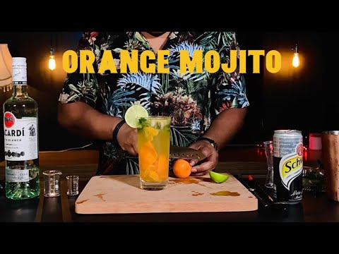 ORANGE MOJITO | EASY COCKTAIL RECIPE | 2 MINUTE COCKTAIL RECIPE | MALAYALAM COCKTAIL CHANNEL