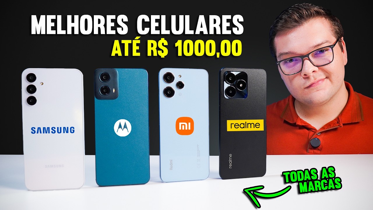 MENOS de R$ 1000! os MELHORES celulares de CADA MARCA para COMPRAR 2024