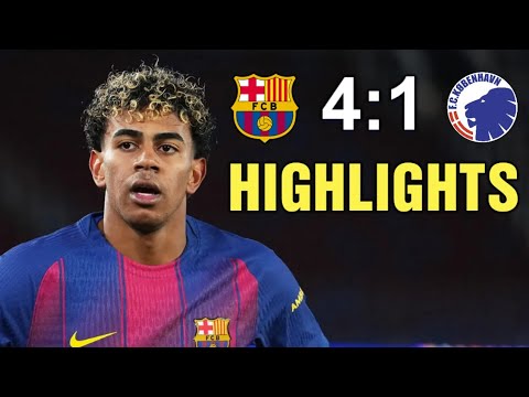 Barcelona vs Copenhagen 4-1 Highlights & All Goals | Champions League 2025/26 | Barcelona Copenhagen