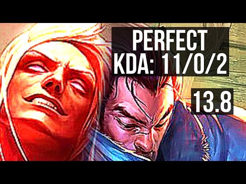 VLADIMIR vs YASUO (MID) | 11/0/2, Legendary, 400+ games | KR Grandmaster | 13.8