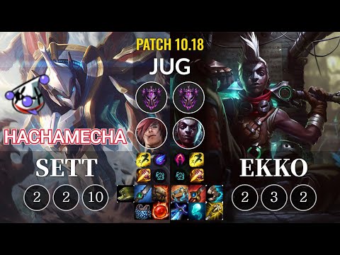RJ hachamecha Sett vs Ekko Jungle - KR Patch 10.18