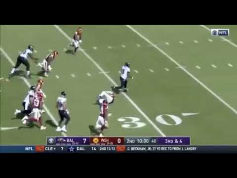 Lamar Jackson 50 Yard Rushing Touchdown | Redskins vs Ravens