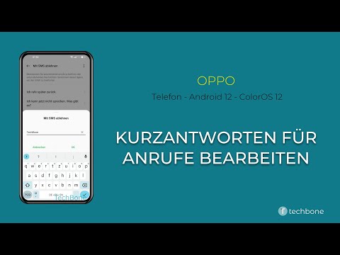 Kurzantworten für Anrufe bearbeiten - Oppo [Android 12 - ColorOS 12]