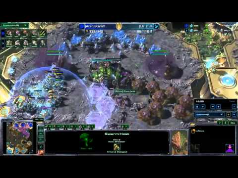 HuK vs Scarlett PvZ Overgrowth StarCraft 2