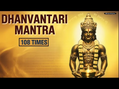 Dhanvantari Mantra 108 times | Om Namo Bhagavate Vasudevaya Dhanvantaraye Amritakalasha Hasthaaya