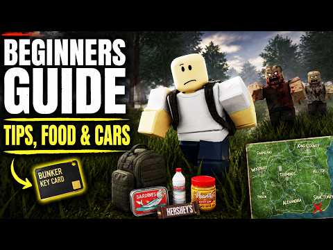 BEGINNERS GUIDE (BEST TIPS, FOOD, CARS and BUNKER KEY CARD) in THE WALKING DEAD ONLINE 3 Roblox