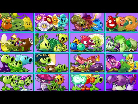 16 Team 3 Plant vs All Zombies - Who Will Win? - PvZ 2 Random Teams Plants Battlez