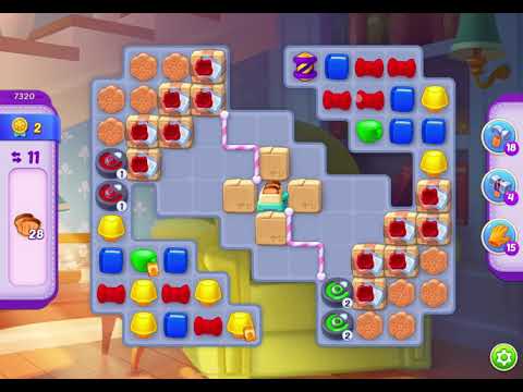 HomeScapes Level 7320 no boosters (12 moves)