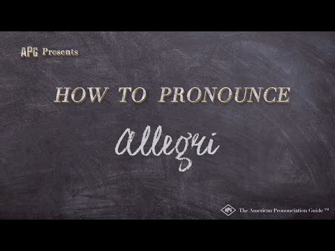 How to Pronounce Allegri (Real Life Examples!)