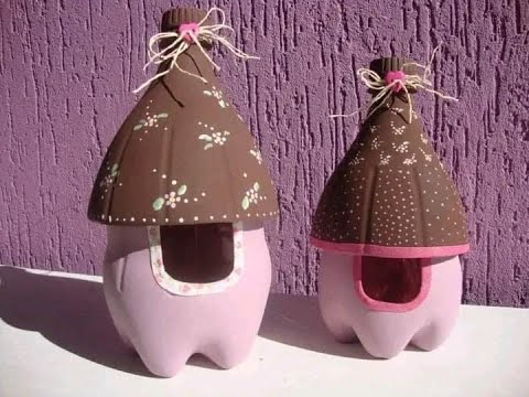 Part of a video titled Casa para Pájaros con Botellas Plásticas / Tutorial Paso a paso