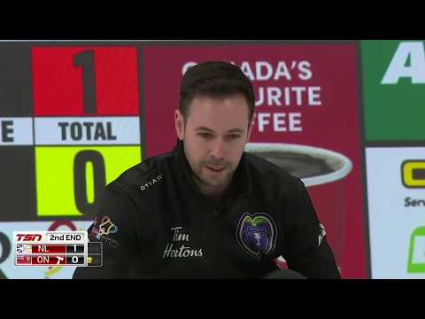John Epping (ON) Raise Double for 3 vs Gushue (NL) - 2020 Tim Hortons Brier