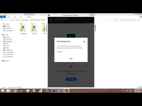 Photoshop CC 2018 Installation Error(Error Code-160) ---- Solved!!
