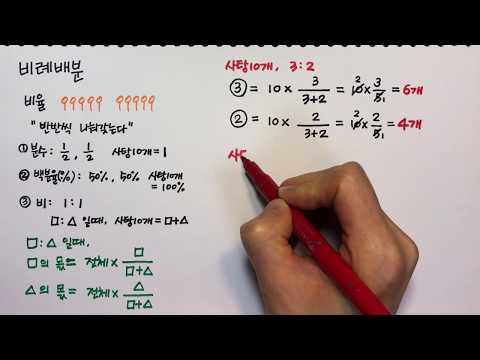 [청개구리유여사] 비례식과 비례배분 3 : 비례배분
