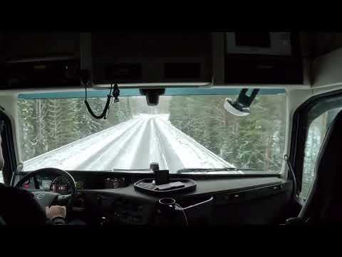 CV Volvo FH 2020 Truck Driving on the Ice Forest Roads Suojenjoki