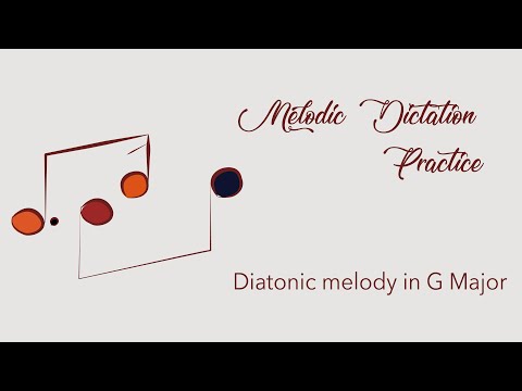 Melodic Dictation Practice Exercise in G Major