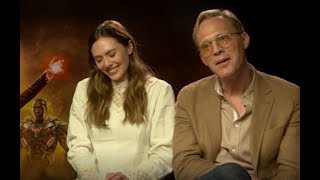 Elizabeth Olsen and Paul Bettany discuss Robert Downey Jr's trailer