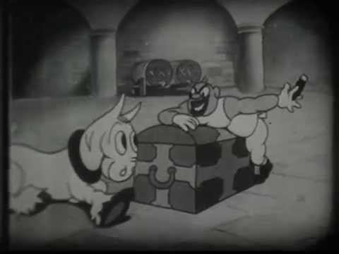 9.5mm Pathescope sound film - T.9485 "STEVE'S TREASURE HUNT" GB 1936 cartoon