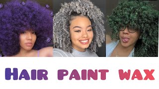 SATISFYING HAIR PAINT WAX TRANSFORMATION ON NATURAL/CURLY HAIR 🟧🟨🟩🟦🟪🟥