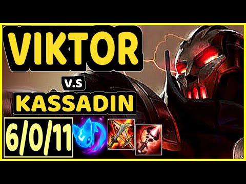 GREVTHAR (VIKTOR) vs KASSADIN - 6/0/11 KDA MID GAMEPLAY - BR Ranked GRANDMASTER