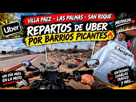 🏍️🔥 REPARTOS DE UBER POR BARRIOS PICANTES | VILLA PÁEZ, LAS PALMAS Y SAN ROQUE 🔥🏍️