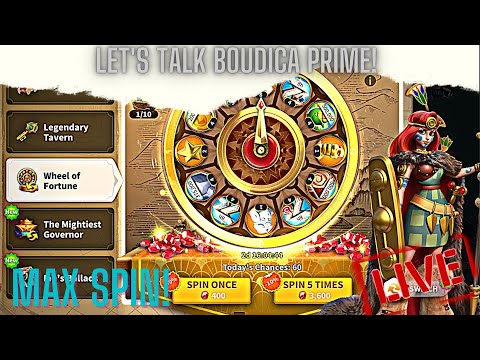 Let's talk Boudica prime - Max spinning wheel!