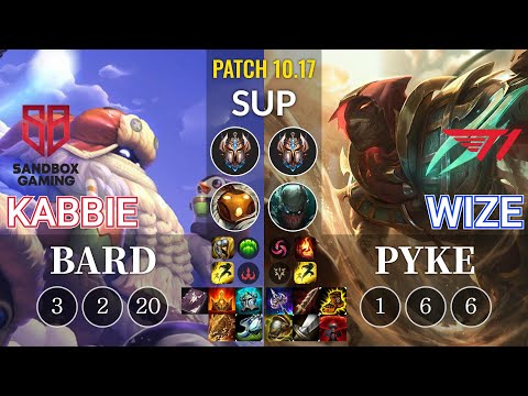 SB Kabbie Bard vs T1 Wize Pyke Sup - KR Patch 10.17