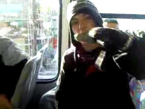 kezzy k and chubbz on bus