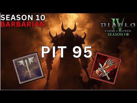 Dual Basic Skill Barbarian Smashing Pit 95 in Diablo 4 Season 10