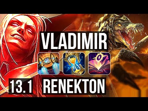VLAD vs RENEKTON (TOP) | 7/0/8, 900+ games, Godlike, Rank 10 Vlad | EUW Challenger | 13.1