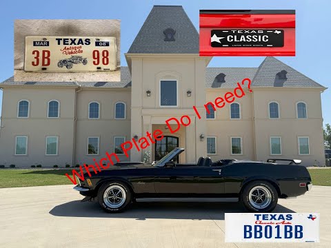 Classic or Antique License Plates for Old Cars in Texas