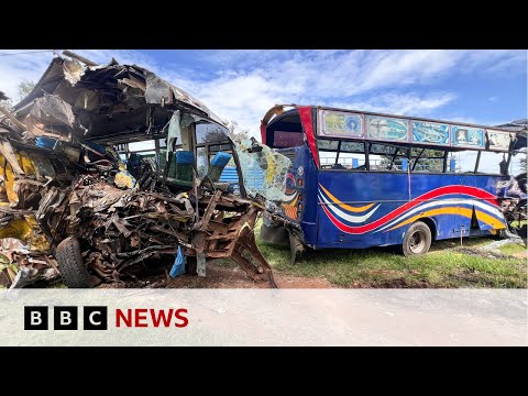 Video | Uganda bus crash leaves more than 40 dead | BBC News