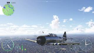 Virtual Flight In Bucharest, Romania, North American T-6 Texan, MSFS24, Pilot Peku