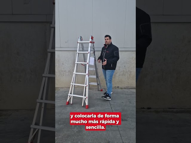 Vídeo relacionado con Faraone - Escalera de Aluminio - Escalera Telescópica TELES.T4-130x53x20 cm - 8+8 Peldaños - Incluye Estabilizadores - Escalera de Aluminio Multiusos - Altura Regulable - Muy Resistente y Estable