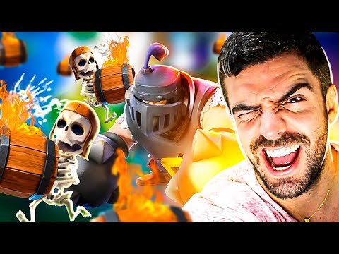 MEGA CAVALEIRO COM DESTRUIDORES DE MUROS NO CLASH ROYALE!